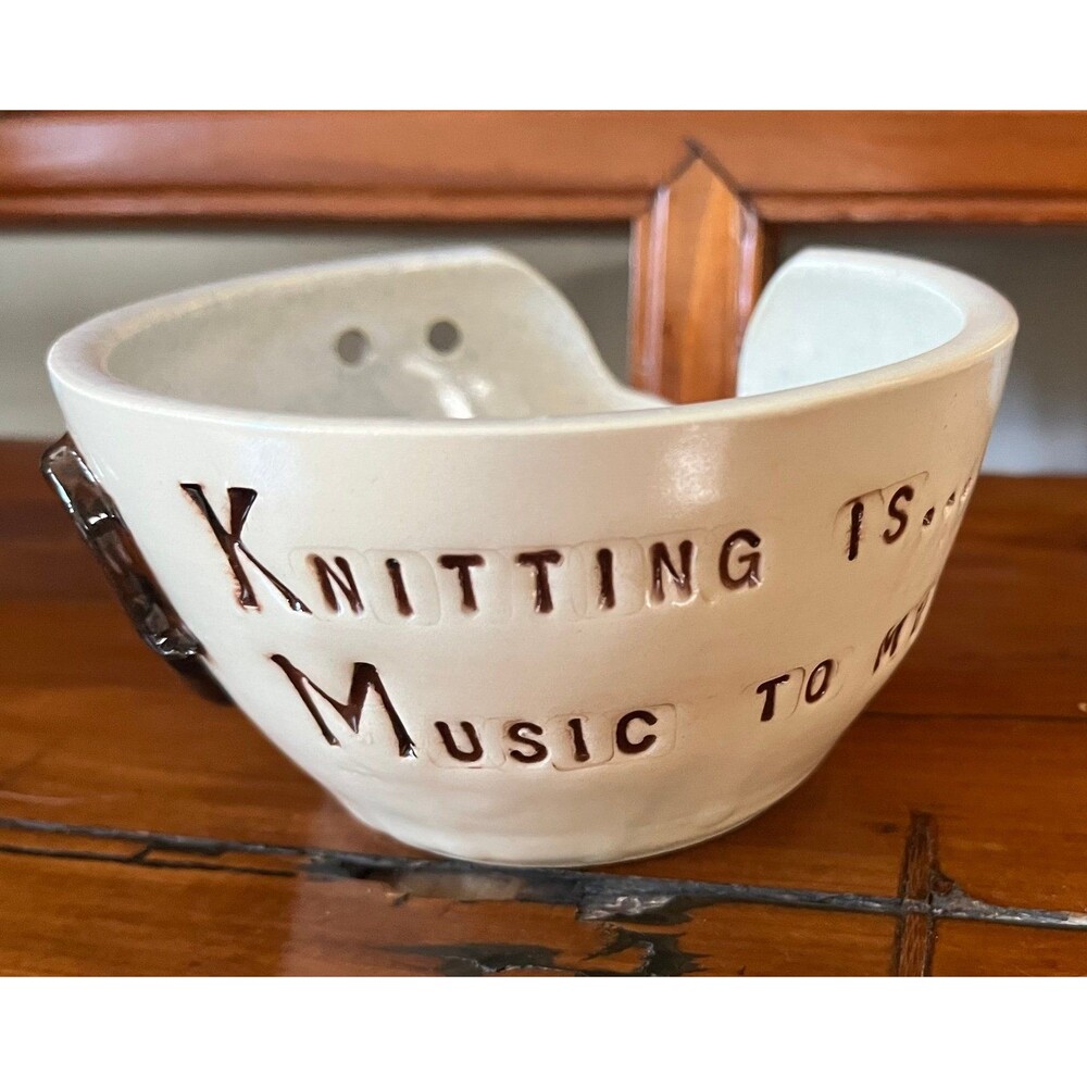 Custom Handcrafted Pottery Yarn Bowl